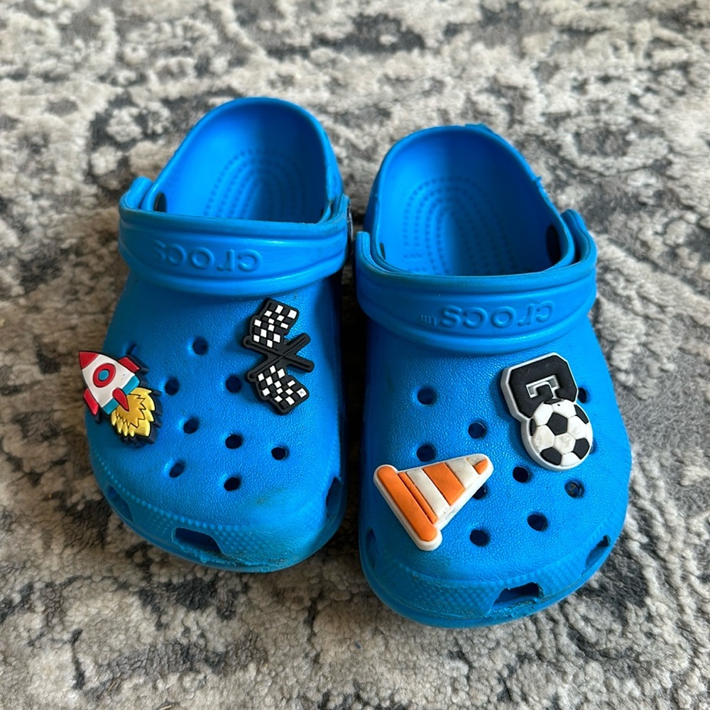 Blue toddler Crocs